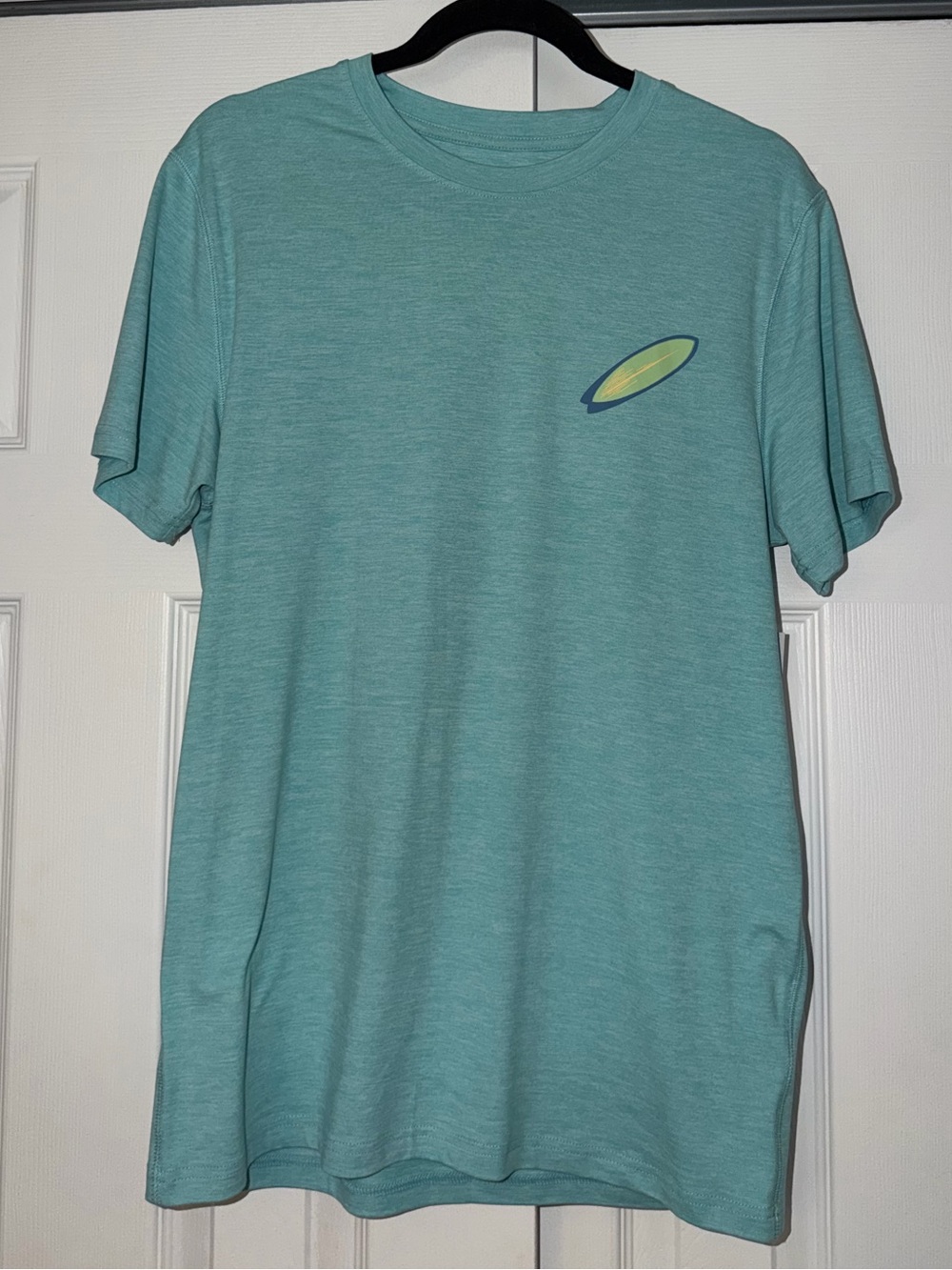 Sonoma Aqua Short-Sleeve Crewneck Tee with Small Surf Graphic